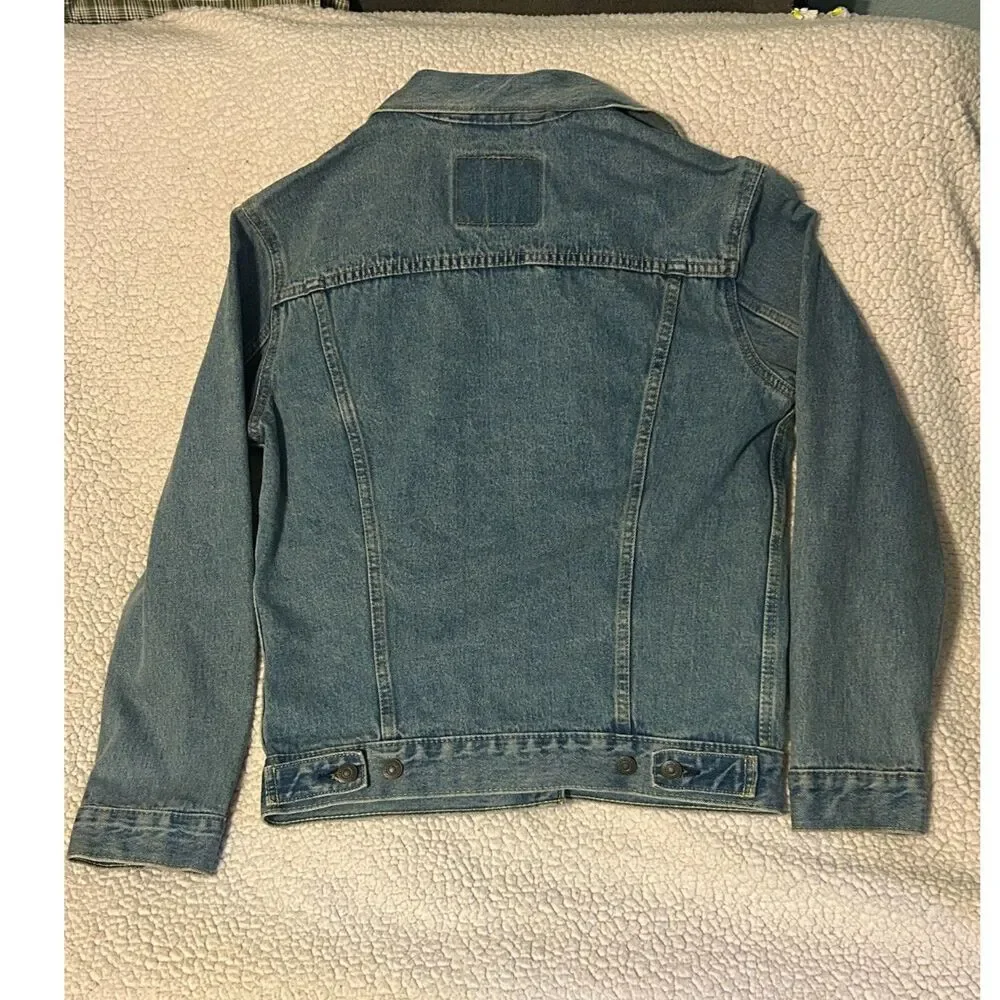 Y2K Aesthetic Levi's Denim Trucker Jacket Medium Wash Blue Small